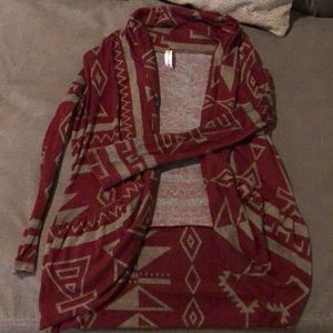 VANILLA BAY Aztec print cardigan